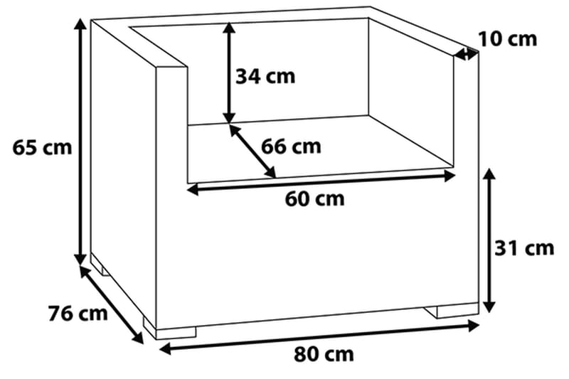 COMFY Loungegrupp Utomhus 76 cm - Utemöbler - Utegrupp - Loungegrupp