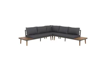 Loungegrupp Corato Grå/mörkt trä/ljust trä - Grå/mörkt trä/ljust trä - Utemöbler - Utegrupp - Loungegrupp