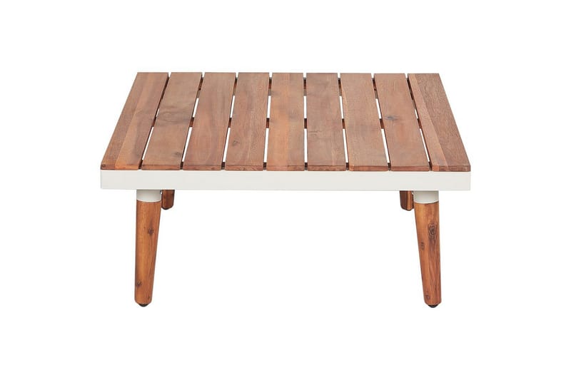 Loungegrupp Corato Vit/ljust trä - Vit/ljust trä - Utemöbler - Utegrupp - Loungegrupp