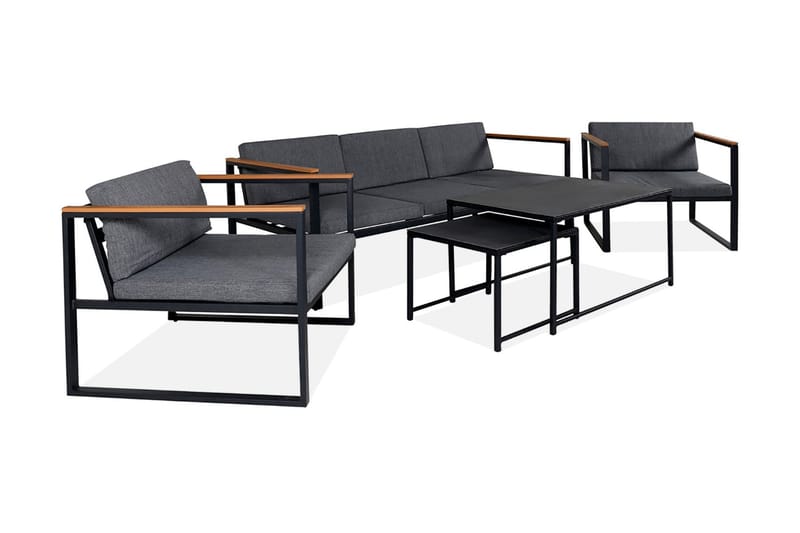 Dakar Loungegrupp Utomhus - Svart - Utemöbler - Utegrupp - Loungegrupp