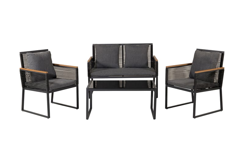 DALLAS Soffgupp Svart - Venture Home - Loungegrupp
