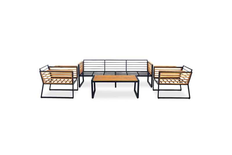 Duvholmen Loungegrupp Utomhus 5-sits Brun - Lyfco - Utemöbler - Utegrupp - Loungegrupp