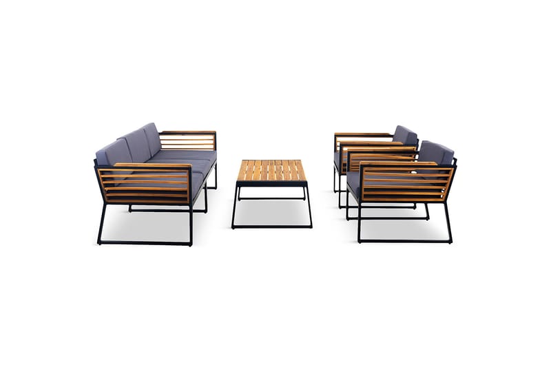 Duvholmen Loungegrupp Utomhus 5-sits Brun - Lyfco - Utemöbler - Utegrupp - Loungegrupp