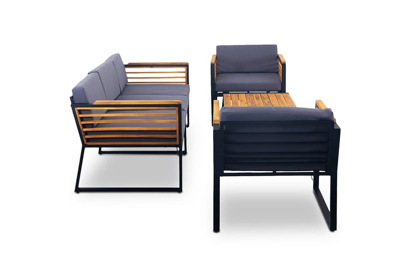 Duvholmen Loungegrupp Utomhus 5-sits Brun - Lyfco - Utemöbler - Utegrupp - Loungegrupp