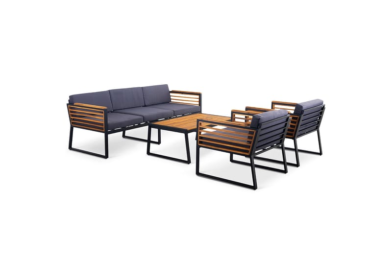 Duvholmen Loungegrupp Utomhus 5-sits Brun - Lyfco - Utemöbler - Utegrupp - Loungegrupp