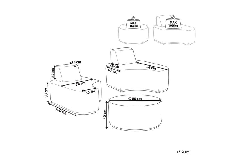 Loungegrupp Fabro 2-Sits - 2-Sits - Utemöbler - Utegrupp - Loungegrupp