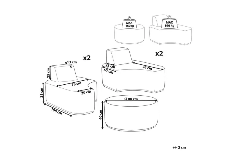 Loungegrupp Fabro 4-Sits - 4-Sits - Utemöbler - Utegrupp - Loungegrupp