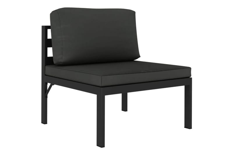 Loungegrupp Utomhus för trädgården 3 delar med dynor aluminium antra - Antracit - Utemöbler - Utegrupp - Loungegrupp