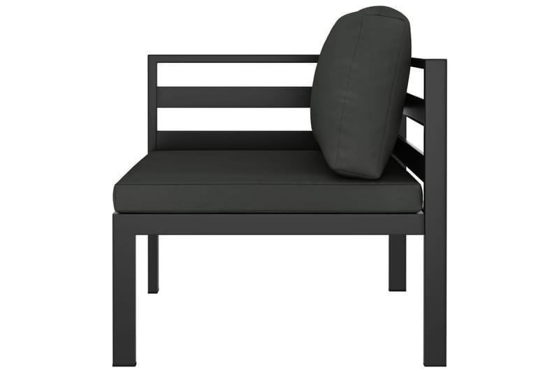 Loungegrupp Utomhus för trädgården 3 delar med dynor aluminium antra - Antracit - Utemöbler - Utegrupp - Loungegrupp
