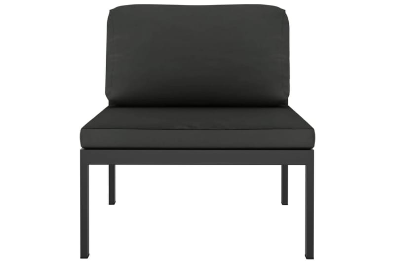 Loungegrupp Utomhus för trädgården 4 delar med dynor aluminium antra - Antracit - Utemöbler - Utegrupp - Loungegrupp
