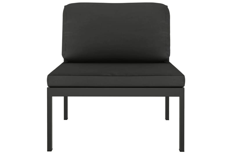 Loungegrupp Utomhus för trädgården 5delar med dynor aluminium antrac - Antracit - Utemöbler - Utegrupp - Loungegrupp