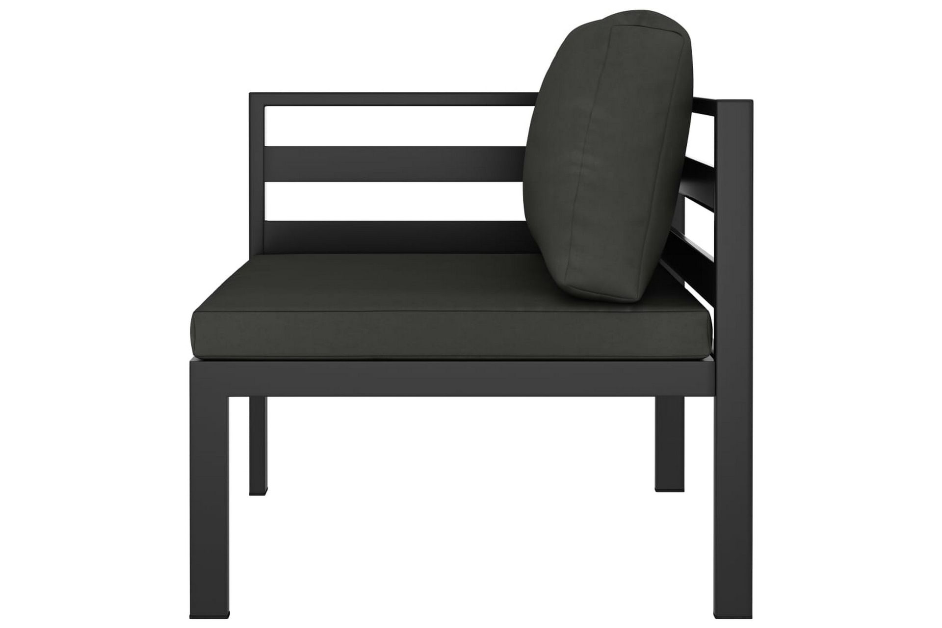 Loungegrupp Utomhus för trädgården 7 delar med dynor aluminium antra - Antracit - Utemöbler - Utegrupp - Loungegrupp
