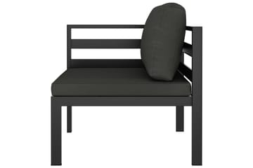 Loungegrupp Utomhus för trädgården 7 delar med dynor aluminium antra - Antracit - Utemöbler - Utegrupp - Loungegrupp