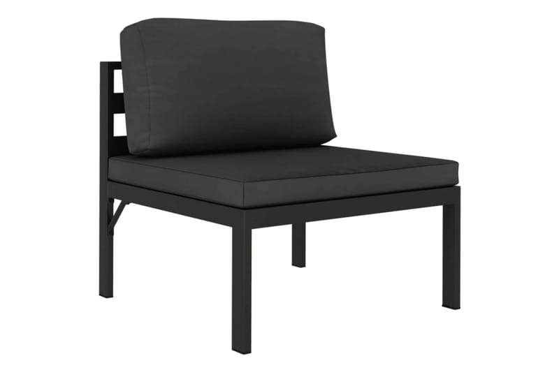 Loungegrupp Utomhus för trädgården 7 delar med dynor aluminium antra - Antracit - Utemöbler - Utegrupp - Loungegrupp