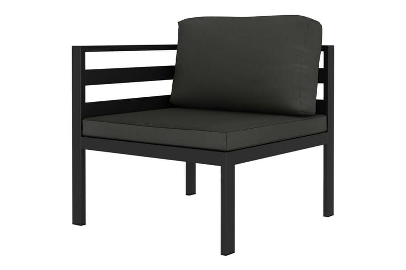 Loungegrupp Utomhus för trädgården 7 delar med dynor aluminium antra - Antracit - Utemöbler - Utegrupp - Loungegrupp