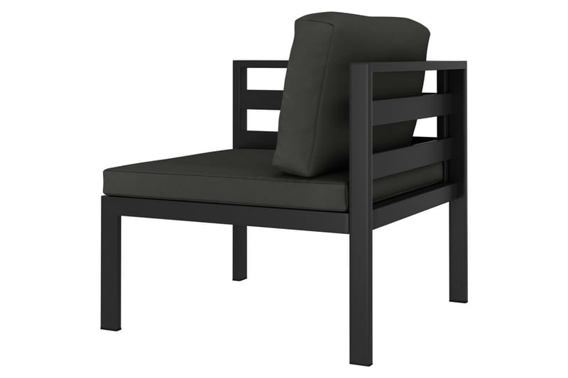 Loungegrupp Utomhus för trädgården 8 delar med dynor aluminium antra - Antracit - Utemöbler - Utegrupp - Loungegrupp