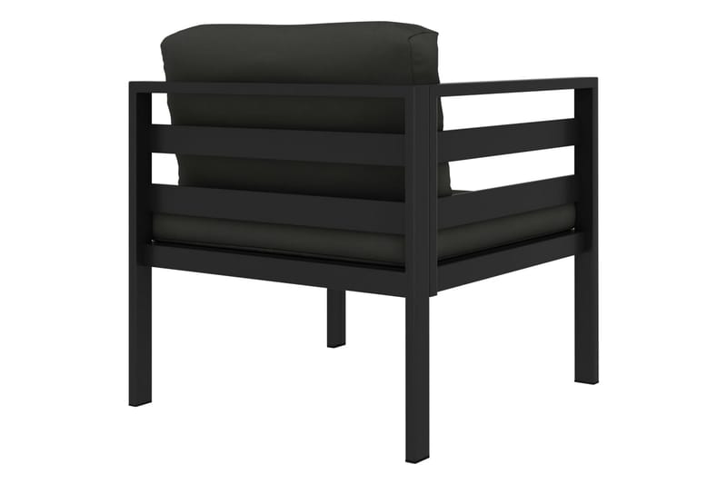 Loungegrupp Utomhus för trädgården 8 delar med dynor aluminium antra - Antracit - Utemöbler - Utegrupp - Loungegrupp