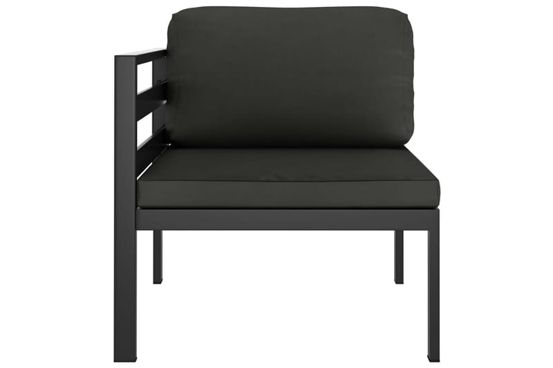 Loungegrupp Utomhus för trädgården 8 delar med dynor aluminium antra - Antracit - Utemöbler - Utegrupp - Loungegrupp