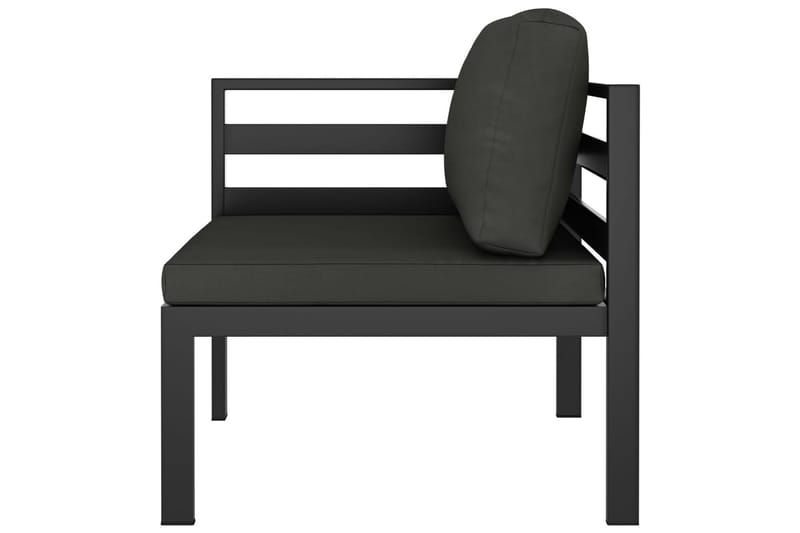 Loungegrupp Utomhus för trädgården 8 delar med dynor aluminium antra - Antracit - Utemöbler - Utegrupp - Loungegrupp