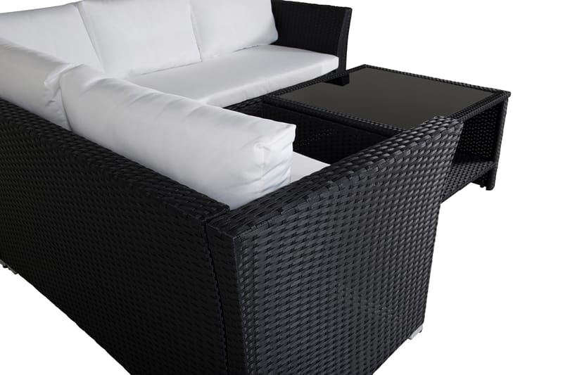 Haiti Loungegrupp Utomhus med Dynor - Svart - Utemöbler - Utegrupp - Loungegrupp