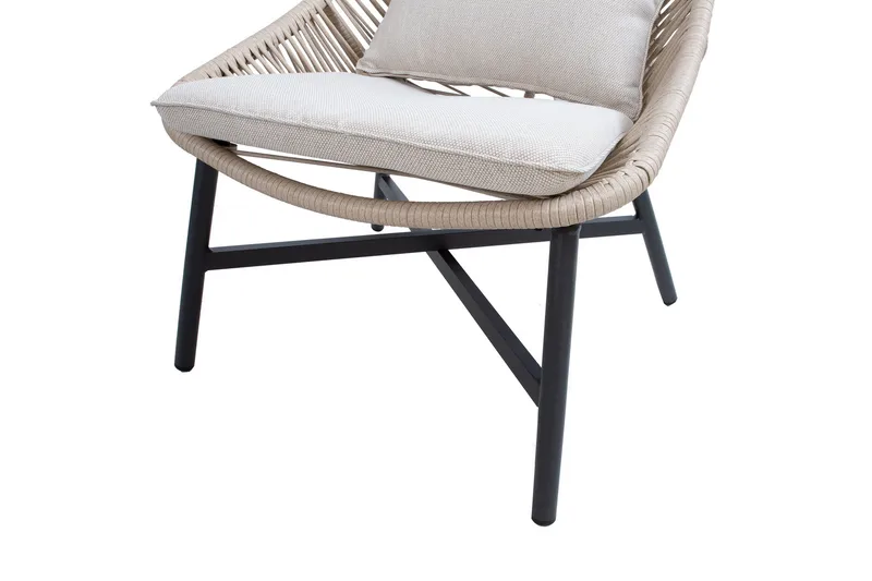 Helsinki Soffgrupp Utomhus - Natur/Svart - Utemöbler - Utegrupp - Loungegrupp