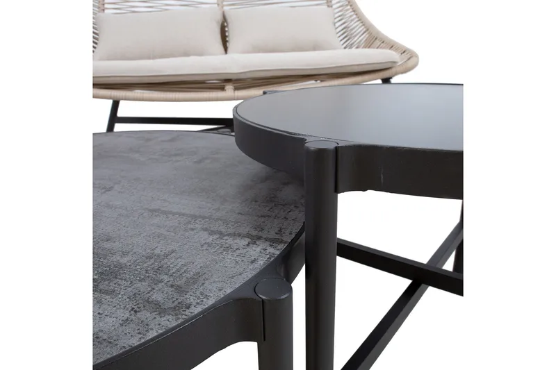 Helsinki Soffgrupp Utomhus - Natur/Svart - Utemöbler - Utegrupp - Loungegrupp