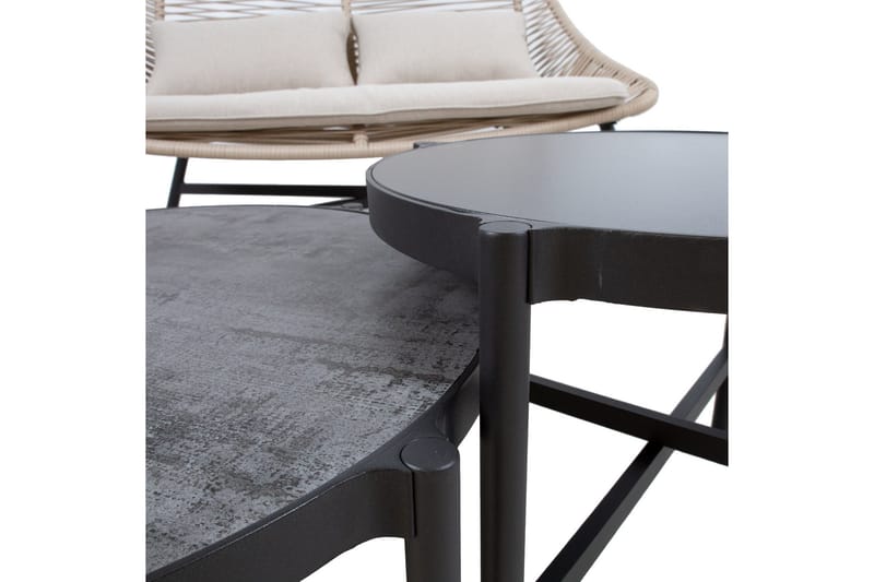 Helsinki Soffgrupp Utomhus - Natur/Svart - Utemöbler - Utegrupp - Loungegrupp