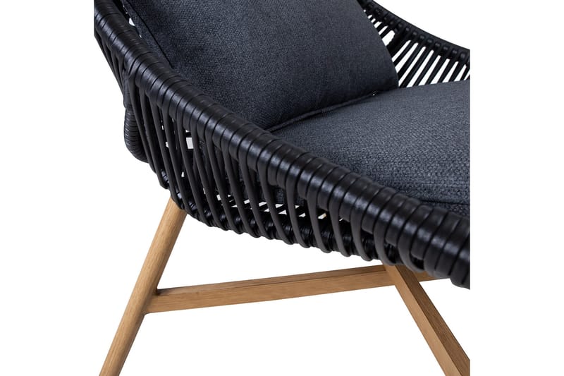 Helsinki Soffgrupp Utomhus - Svart/Natur/Grå - Utemöbler - Utegrupp - Loungegrupp