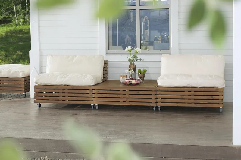 Hillerstorp Bara Vara Loungefåtölj 2-pack + 1 Divan, Beige