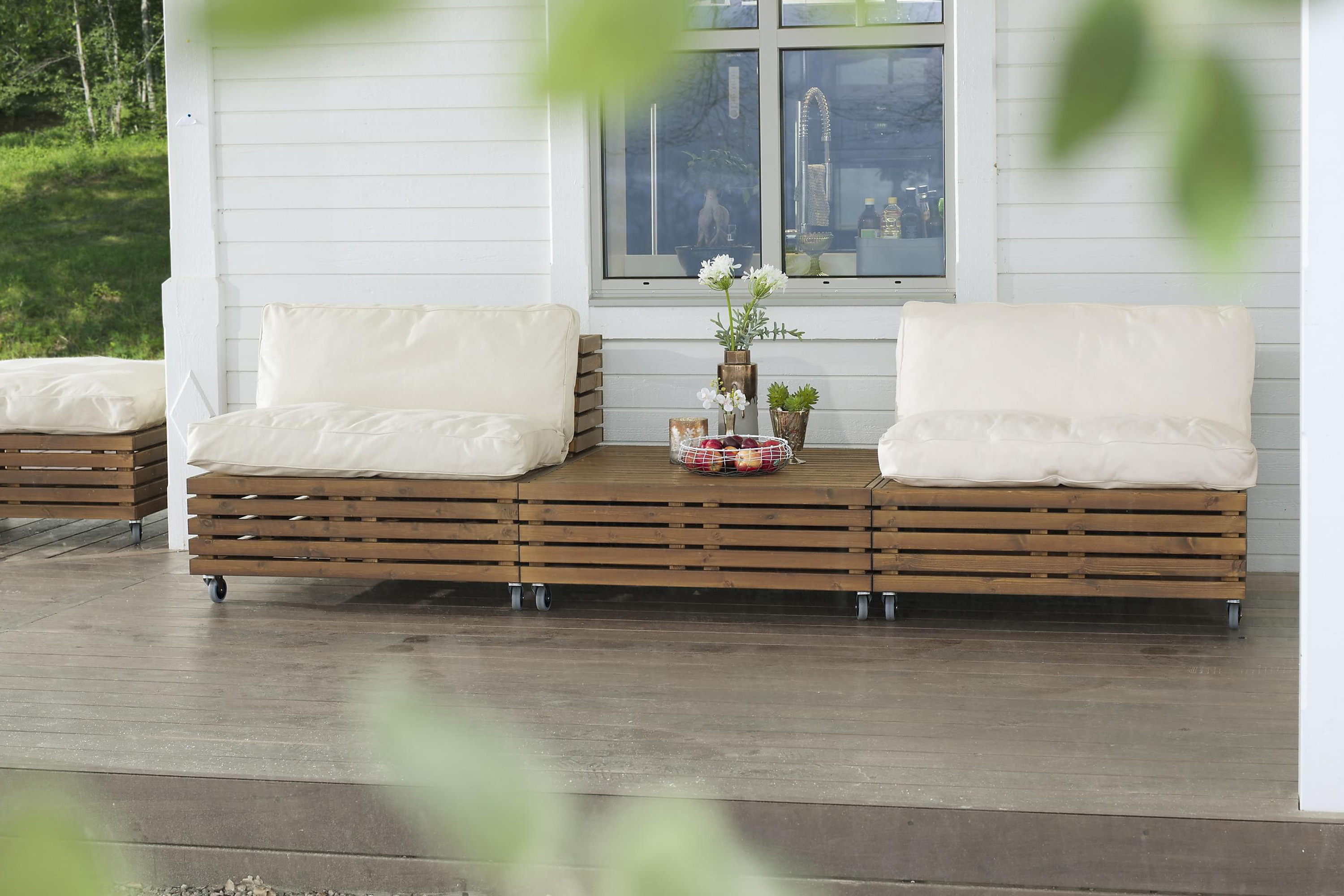 hillerstorp bara vara loungefåtölj m divan 2-pack vit/beige -