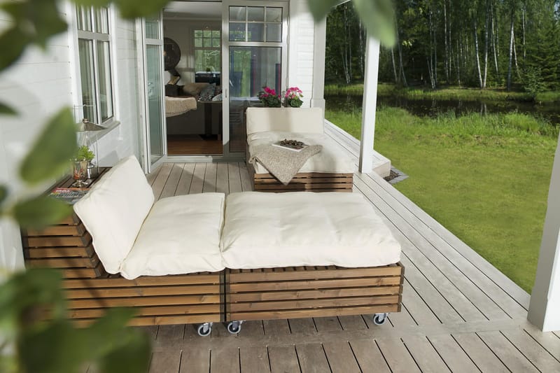 HILLERSTORP BARA VARA Loungefåtölj m Divan 2-pack Vit/Beige - Loungegrupp