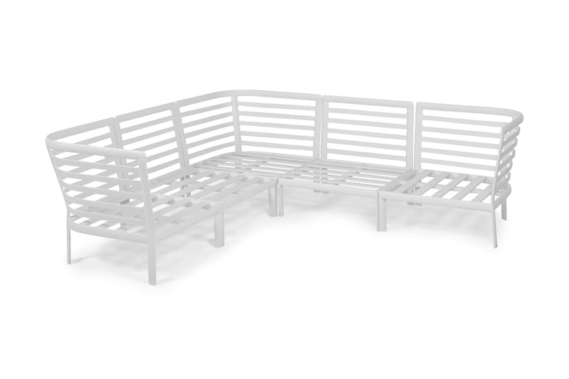 Hillerstorp Lidnäs Utesoffa utan dynor - Vit - Utemöbler - Utegrupp - Loungegrupp
