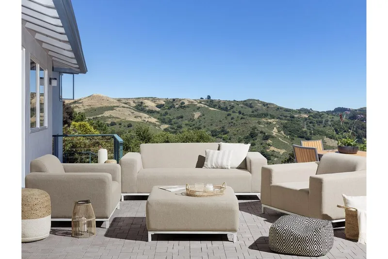 Hughen Loungegrupp Utomhus 5-sits - Beige - Utemöbler - Utegrupp - Loungegrupp