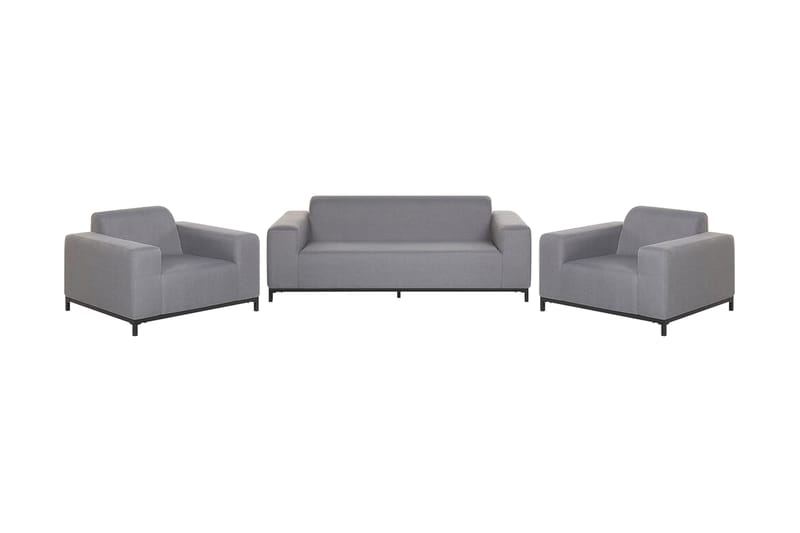 Hughen Loungegrupp Utomhus 5-sits - Grå/Svart - Utemöbler - Utegrupp - Loungegrupp