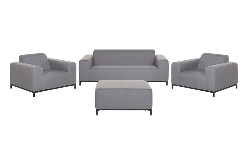 Hughen Loungegrupp Utomhus 5-sits - Grå/Svart - Utemöbler - Utegrupp - Loungegrupp