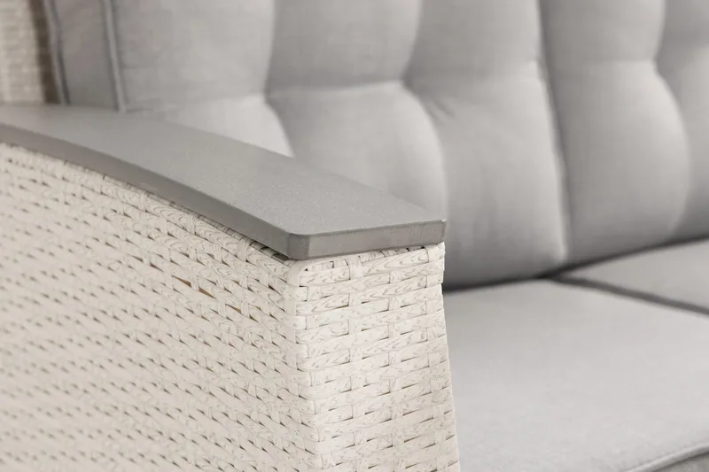 James Lyx Loungegrupp Vändbar - Vit / Gråa dynor - Utemöbler - Utegrupp - Loungegrupp