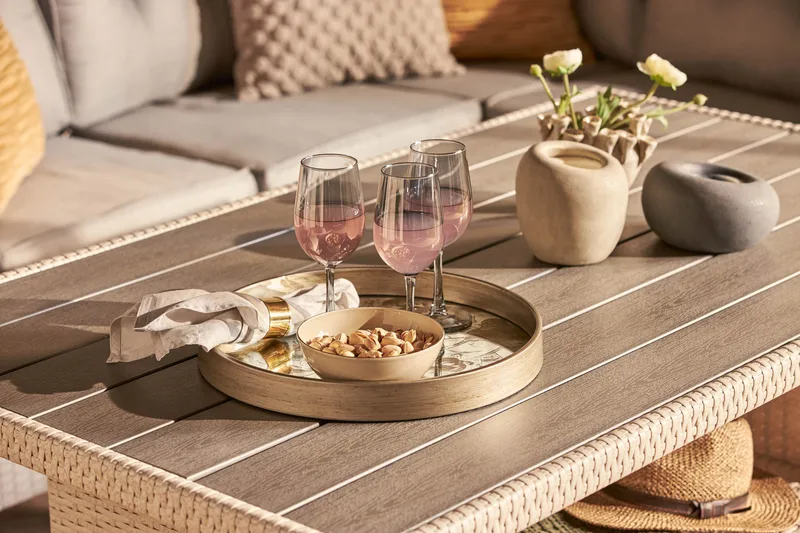 James Lyx Loungegrupp Vändbar - Vit / Gråa dynor - Utemöbler - Utegrupp - Loungegrupp