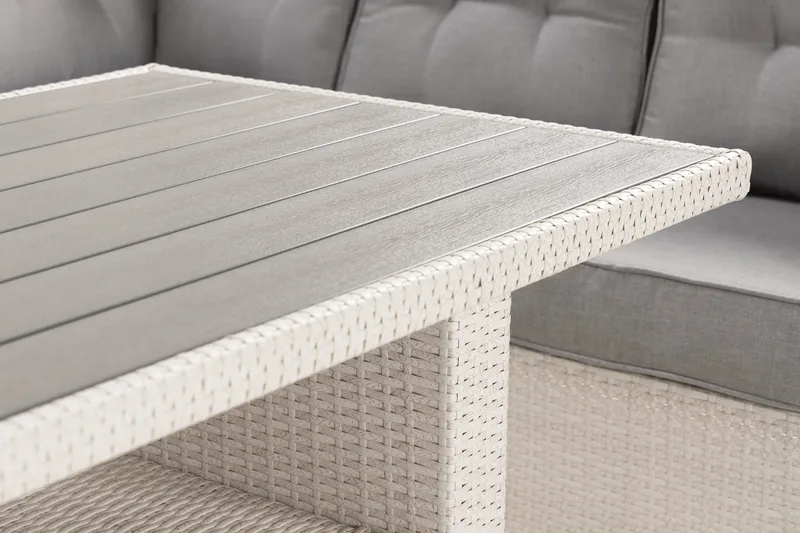 James Lyx Loungegrupp Vändbar - Vit / Gråa dynor - Utemöbler - Utegrupp - Loungegrupp