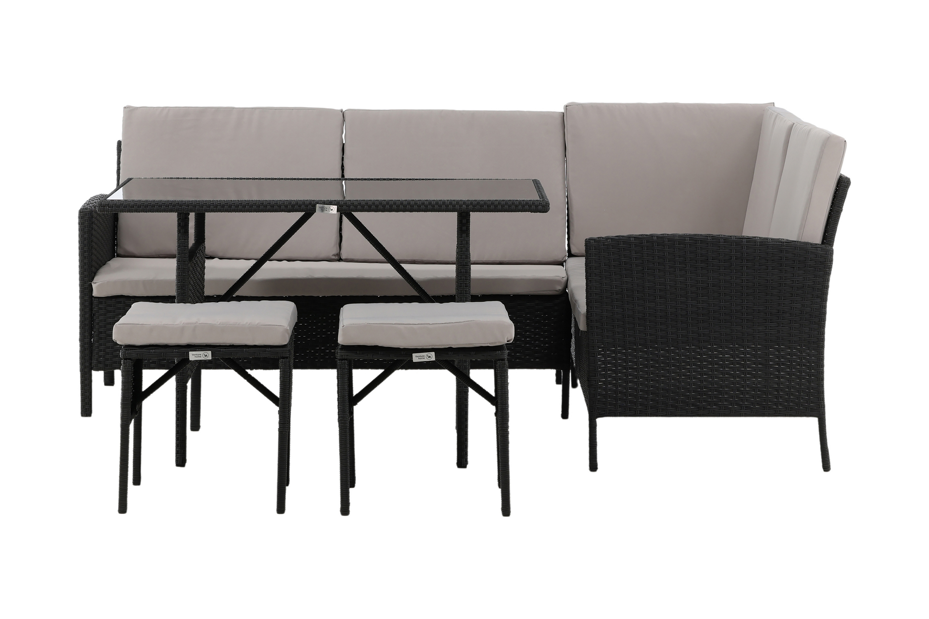 knock hörnsoffa utomhus - svart