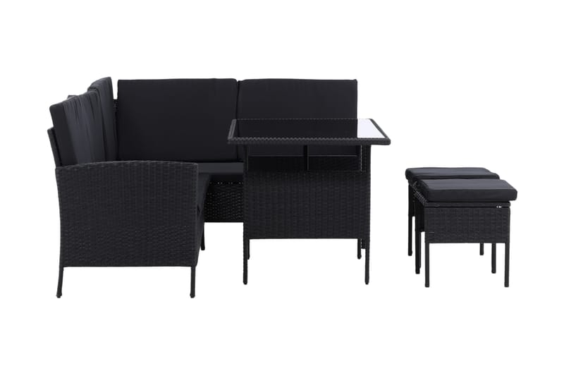 Knock Hörnsoffa Utomhus - Svart - Utemöbler - Utegrupp - Loungegrupp