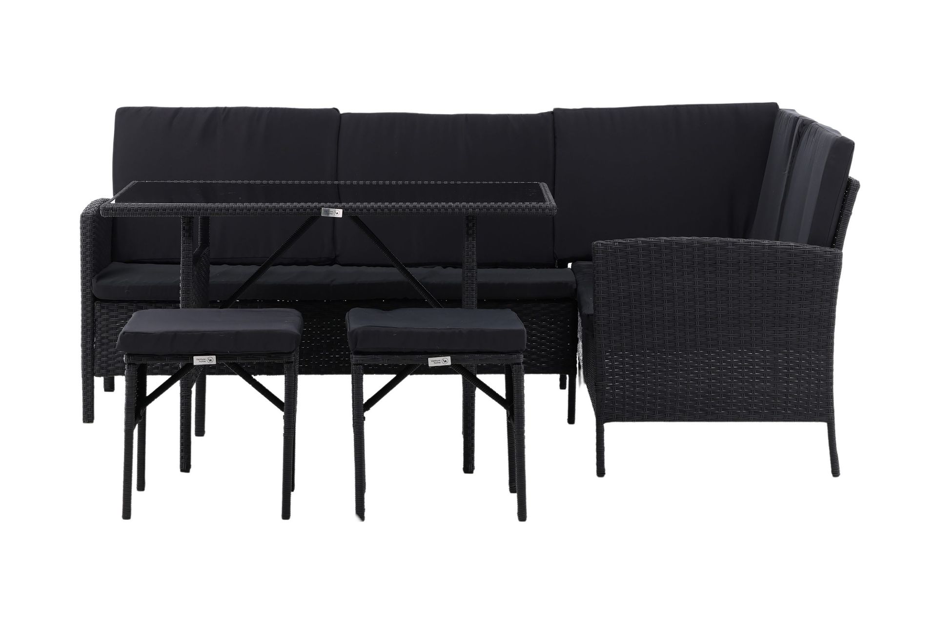 knock hörnsoffa utomhus - svart