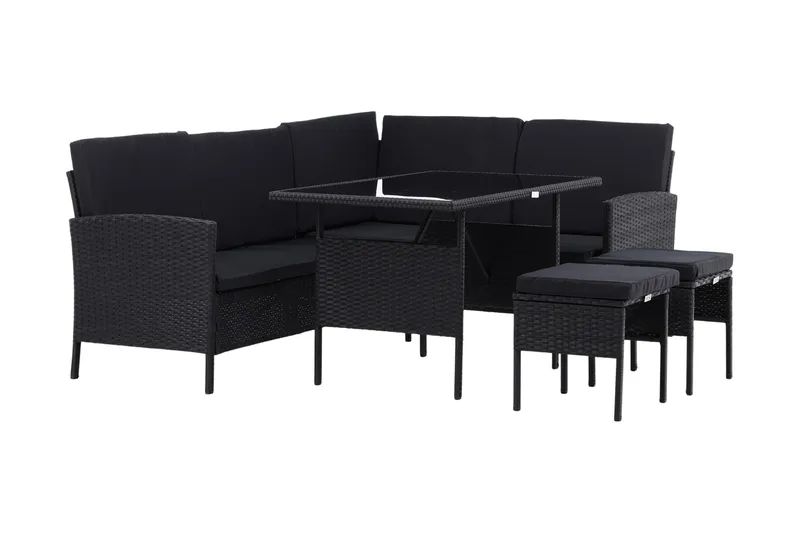 Knock Hörnsoffa Utomhus - Svart - Utemöbler - Utegrupp - Loungegrupp