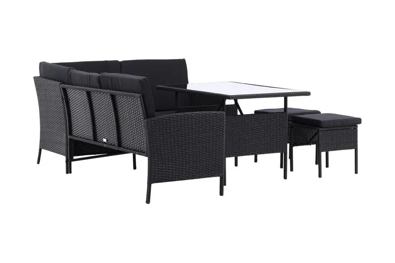 Knock Hörnsoffa Utomhus - Svart - Utemöbler - Utegrupp - Loungegrupp