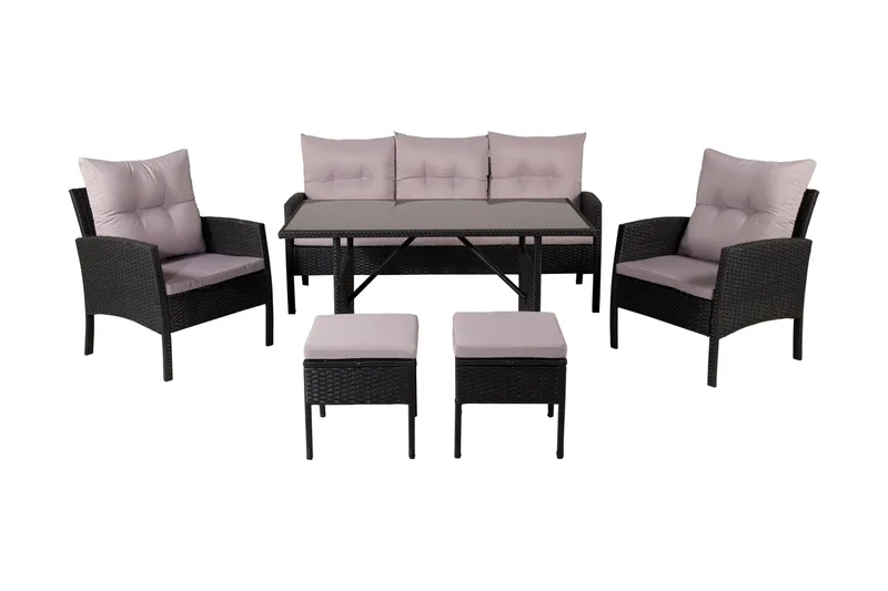 Knock Loungegrupp Utomhus - Svart - Utemöbler - Utegrupp - Loungegrupp