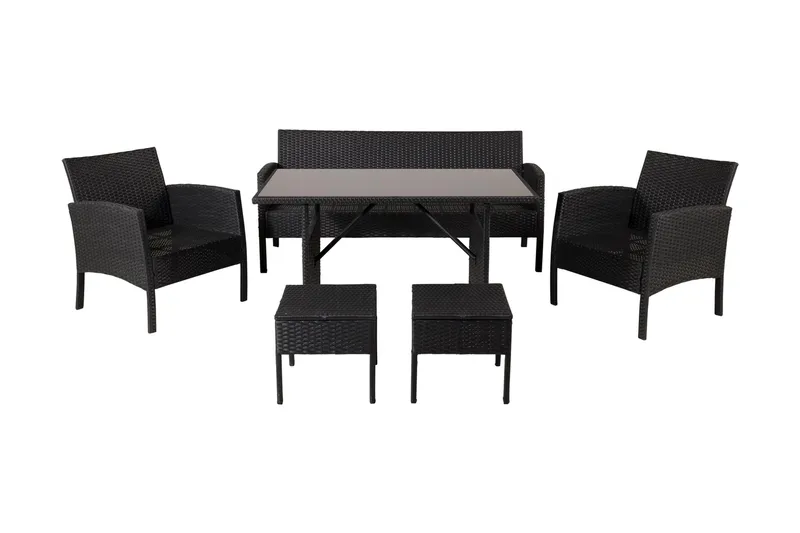 Knock Loungegrupp Utomhus - Svart - Utemöbler - Utegrupp - Loungegrupp