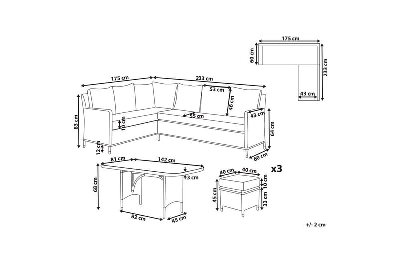 Loungegrupp Lacona - Utemöbler - Utegrupp - Loungegrupp