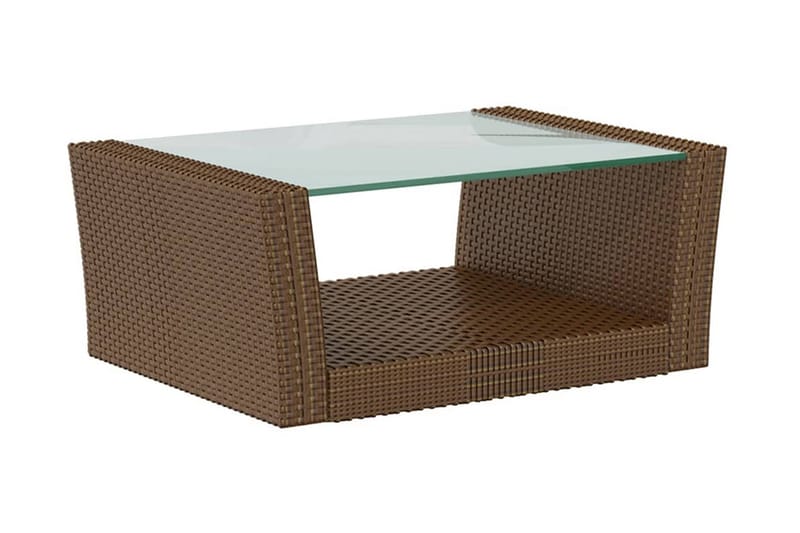 Loungegrupp Utomhus för trädgården med dynor 8 delar konstrotting br - Brun - Utemöbler - Utegrupp - Loungegrupp
