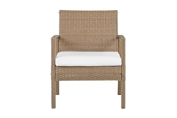 Loungegrupp Utomhus 4-sits konstrotting ljusbrun MARSALA - Trä/natur - Utemöbler - Utegrupp - Loungegrupp