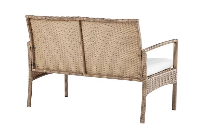 Loungegrupp Utomhus 4-sits konstrotting ljusbrun MARSALA - Trä/natur - Utemöbler - Utegrupp - Loungegrupp