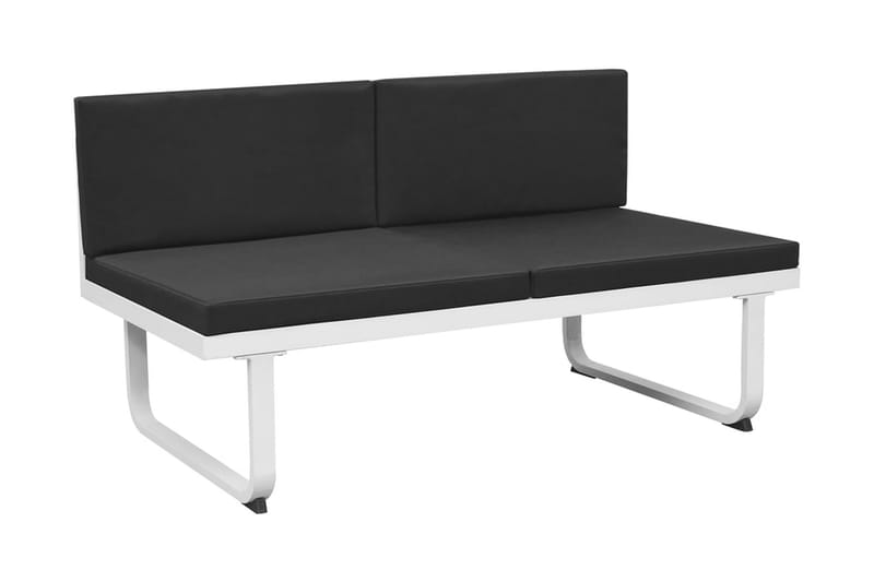 Loungegrupp Utomhus för trädgården 5 delar textilene aluminium svart - Svart - Utemöbler - Utegrupp - Loungegrupp